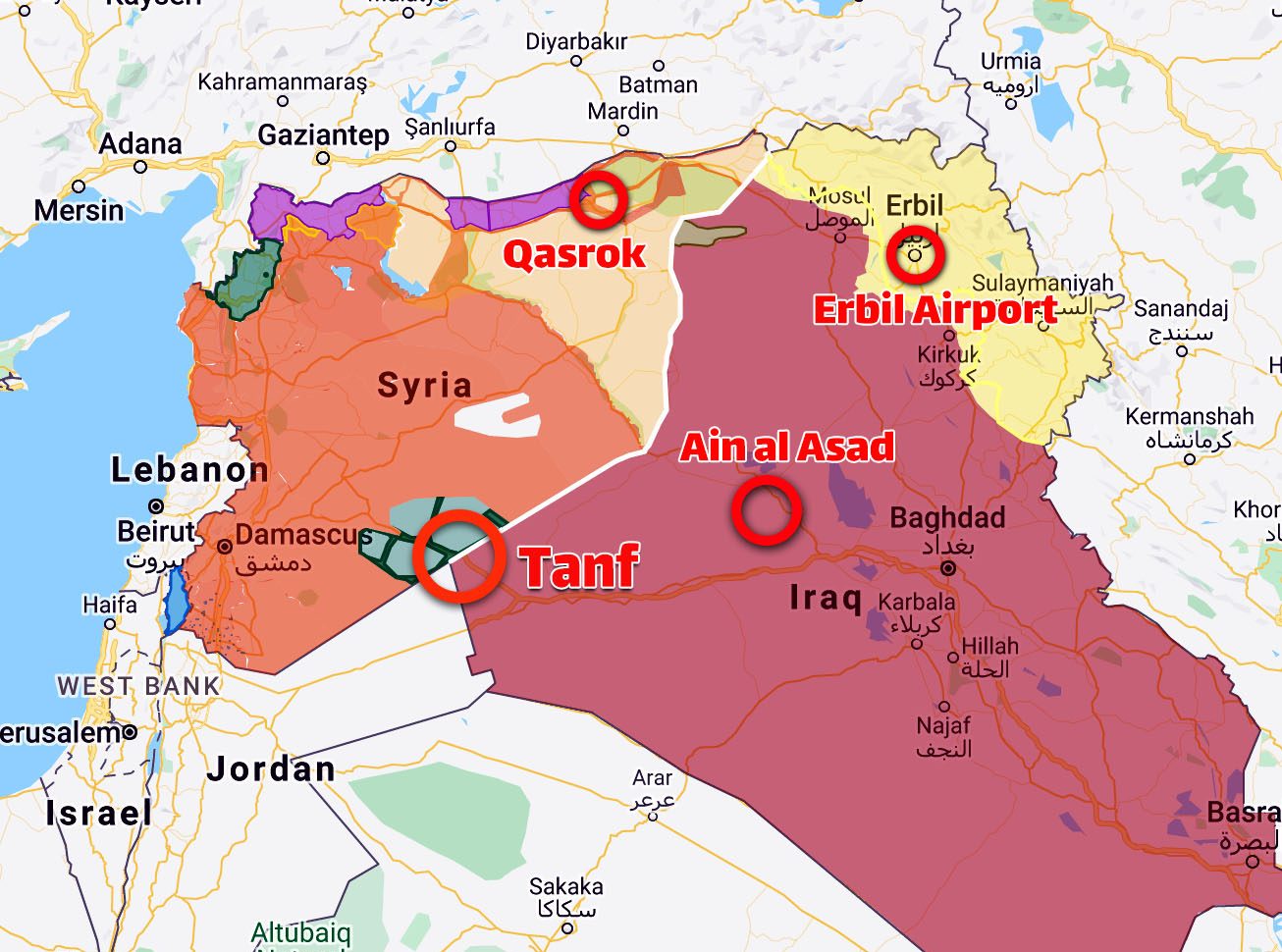 Kelompok Perlawanan Irak Hajar Pangkalan Militer AS di Irak dan Suriah