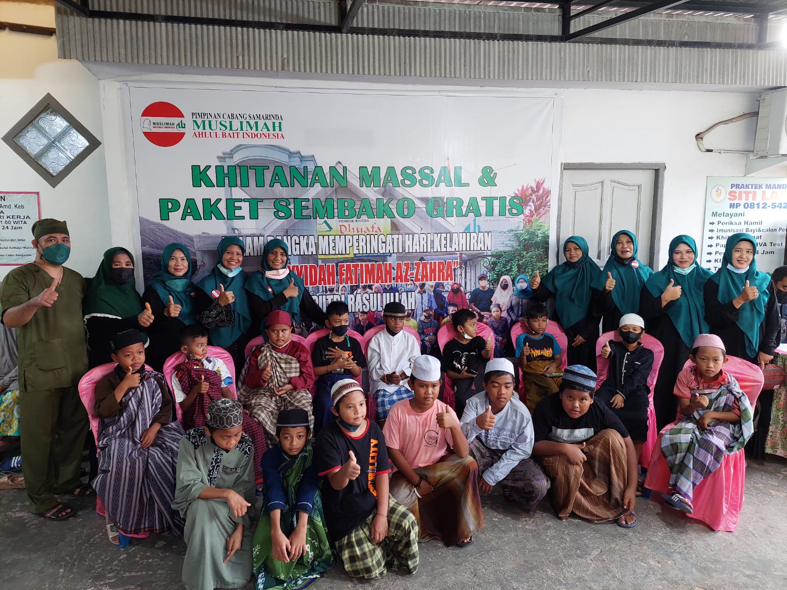 Peringati Wiladah Sayyidah Fatimah, Muslimah ABI Samarinda Gelar Khitanan Massal Gratis