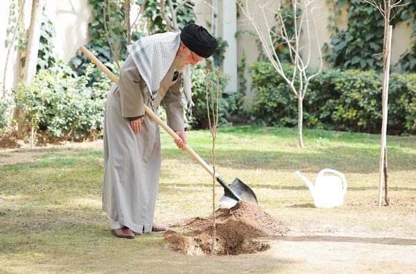 Bersama Imam Ali Khamenei, Menanam Pohon untuk Kehidupan Lebih Baik