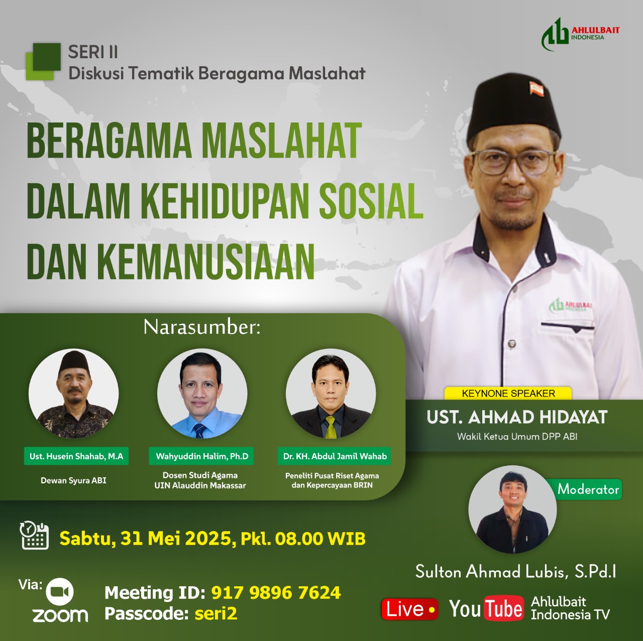 DPP ABI Gelar Diskusi Tematik Seri II: “Beragama Maslahat” dalam Konteks Sosial dan Kemanusiaan