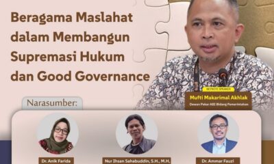 Departemen Litbang DPP ABI Gelar Diskusi Tematik Seri ke-3: Beragama Maslahat sebagai Pilar Supremasi Hukum dan Tata Kelola Pemerintahan