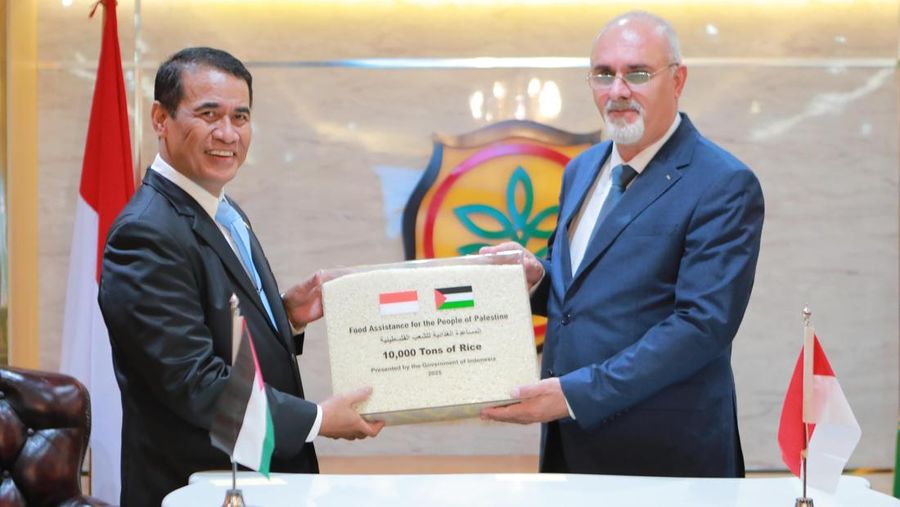 Indonesia Serahkan 10.000 Ton Beras untuk Palestina, Siap Bangun Kerja Sama Pertanian