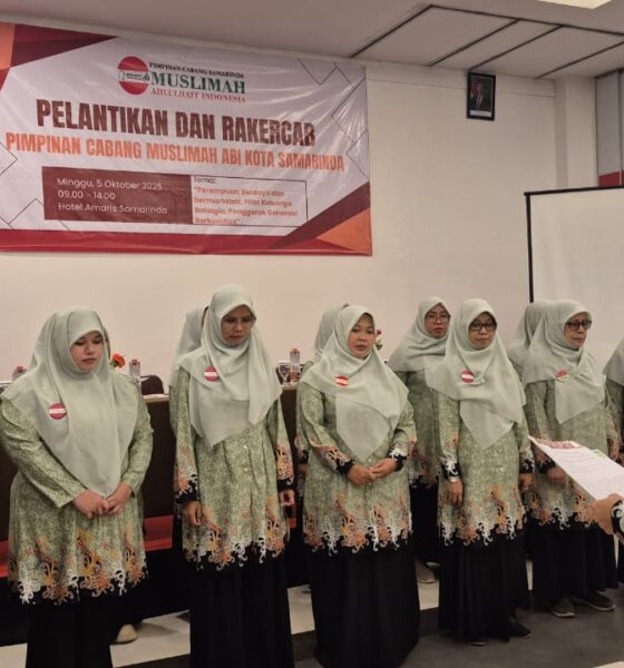 Kesbangpol Hadiri Pelantikan Muslimah ABI Samarinda dan Rakercab 2025