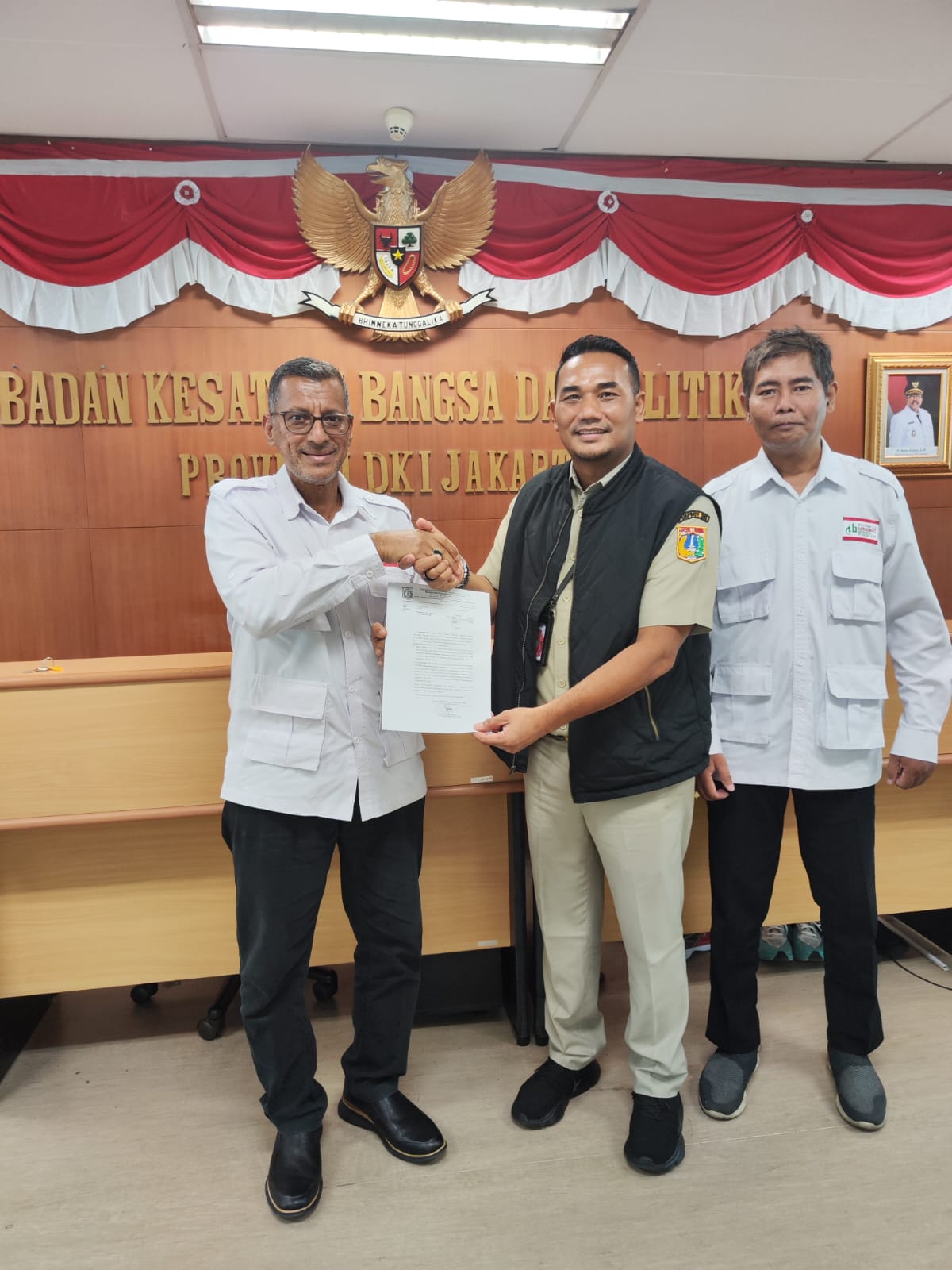 DPW ABI DKI Jakarta Terima Surat Keterangan Lapor (SKL) Resmi dari Bakesbangpol DKI Jakarta