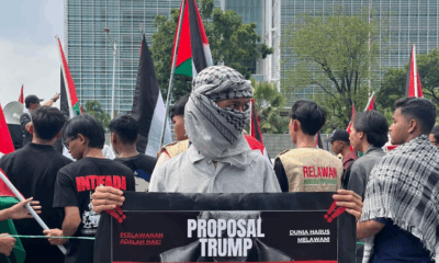 Ratusan Massa KOSPY Padati Kantor PBB Jakarta dalam Aksi Bela Palestina
