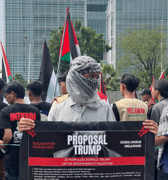 Ratusan Massa KOSPY Padati Kantor PBB Jakarta dalam Aksi Bela Palestina