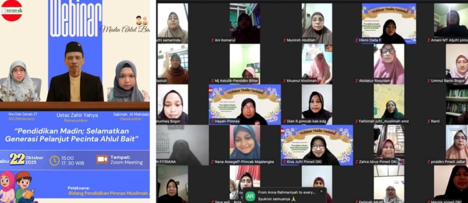 Muslimah ABI Sukses Gelar Webinar Nasional: Pendidikan Madin Selamatkan Generasi Ahlul Bait