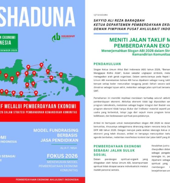 Jurnal Iqtishaduna Edisi ke-IV: Model Pemberdayaan Ekonomi Ahlul Bait Indonesia Menuju 2026