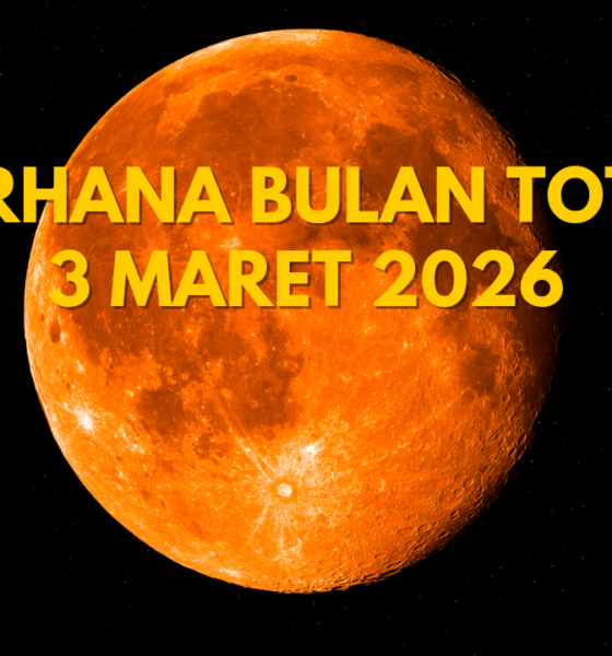 Gerhana Bulan Total 3 Maret 2026 Dapat Disaksikan di Indonesia