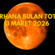 Gerhana Bulan Total 3 Maret 2026 Dapat Disaksikan di Indonesia