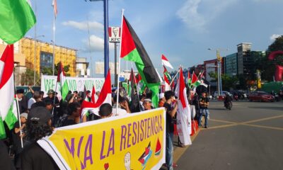 Ratusan Warga Samarinda Peringati Al-Quds di Simpang Lembuswana, Desak RI Keluar dari BOP