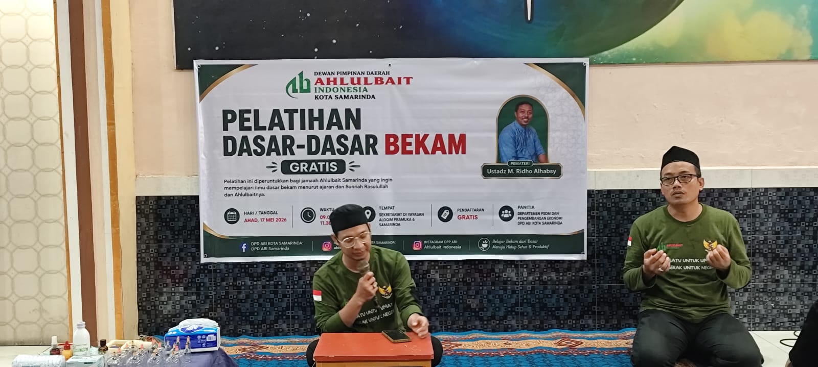 Kader ABI Samarinda mengikuti pelatihan bekam dasar yang mencakup teknik terapi, sterilisasi alat, dan pengobatan sunnah sesuai prinsip kesehatan modern.
