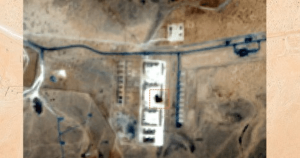 Citra satelit memperlihatkan kerusakan pada fasilitas logistik Pangkalan Udara Muwaffaq al-Salti di Yordania. (Foto: Fars News)