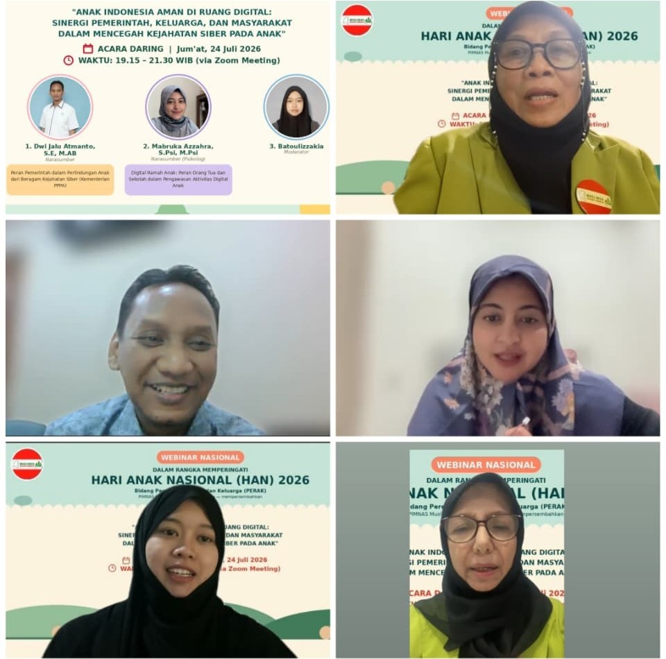 Bidang Perak Muslimah ABI menggelar Webinar Nasional Hari Anak Nasional 2026 tentang perlindungan anak di ruang digital. (Foto: Muslimah ABI)