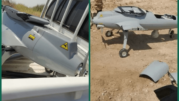 Brigade 48 Fath dilaporkan berhasil melumpuhkan dan mengamankan drone mata-mata dalam kondisi relatif utuh.