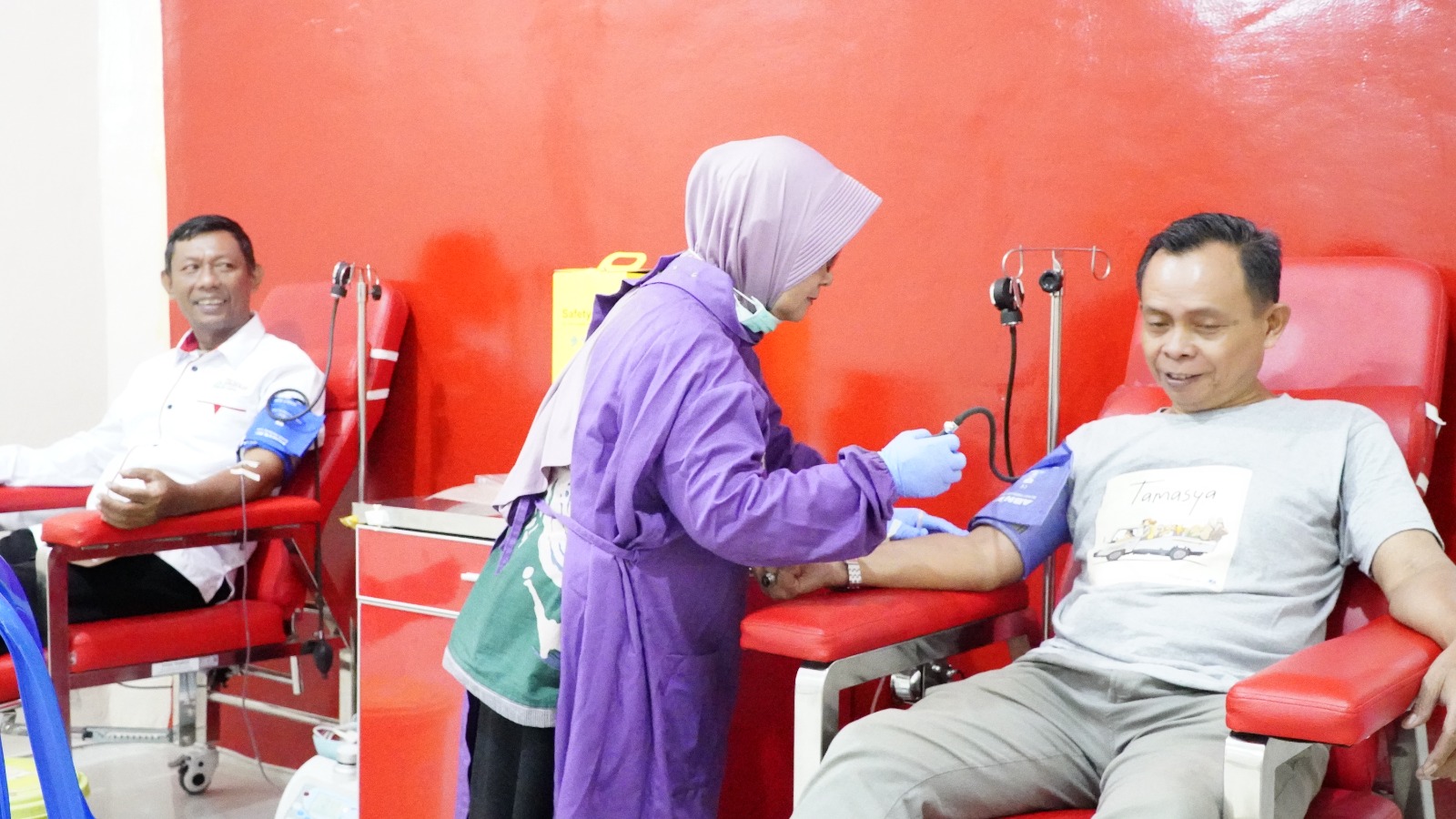Aksi “Satu Tetes Darah, Seribu Harapan” di Kota Pasuruan diikuti pengurus ABI, jamaah, dan masyarakat umum.
