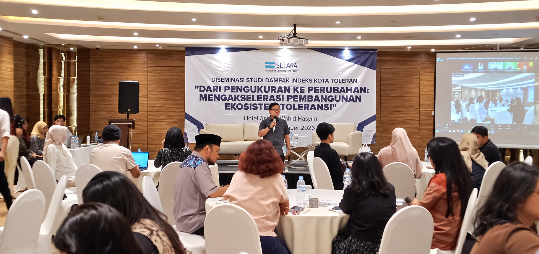 ABI menghadiri diseminasi studi SETARA Institute tentang dampak Indeks Kota Toleran terhadap kebijakan dan ekosistem toleransi di daerah.