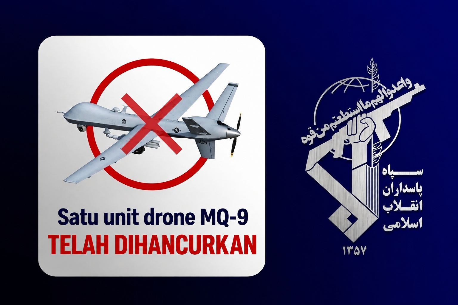 Penembakan drone MQ-9 Reaper kembali menyoroti eskalasi militer Iran-AS di Selat Hormuz, jalur penting bagi perdagangan energi dunia.